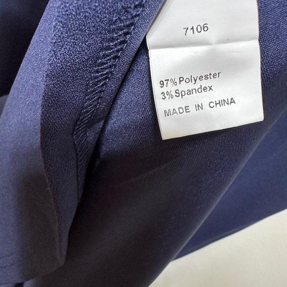 Pretty Garden | Classy Navy Midi Dress | Mermaid Hem | Cocktail & Event Ready - Picture 6 of 7